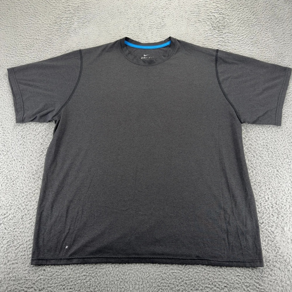 Nike Dri-FIT Shirt Mens XXL Black Short Sleeve Athletic Training Workout Tee